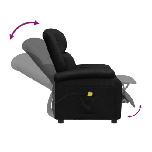 Massage Chair Black Faux Leather - Image 6