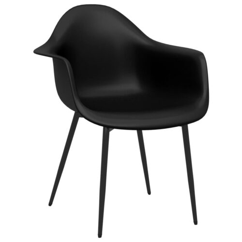 4pcs Minimalist Chairs Dining Lounge Kitchen Seat Chair Set Black - Image 4