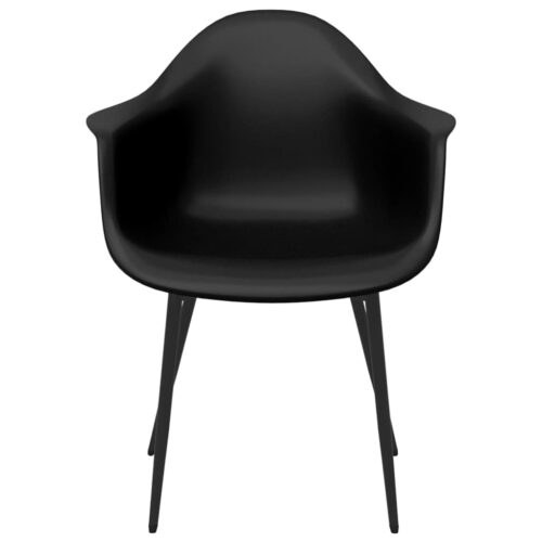 4pcs Minimalist Chairs Dining Lounge Kitchen Seat Chair Set Black - Image 5
