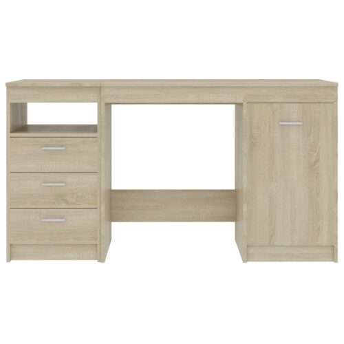 Desk Sonoma Oak 140x50x76cm Engineered Wood - Image 4