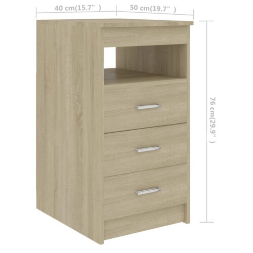 Desk Sonoma Oak 140x50x76cm Engineered Wood - Image 9