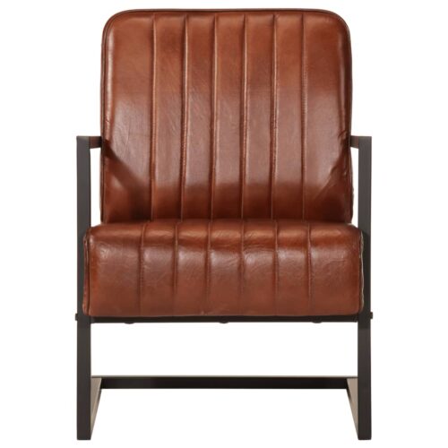 Sofa Chair Brown Real Leather - Image 2