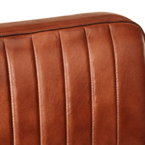 Sofa Chair Brown Real Leather - Image 6