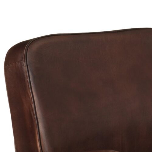 Sofa Chair Brown Real Leather - Image 6