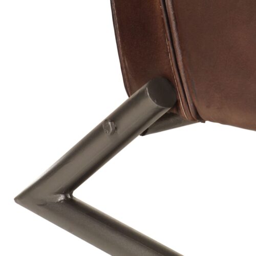Sofa Chair Brown Real Leather - Image 7