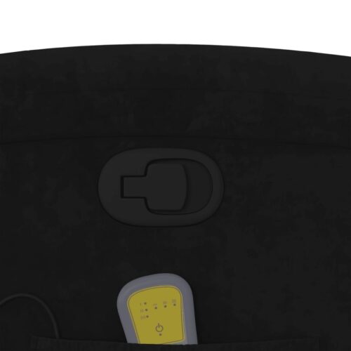 Massage Recliner Chair Black Velvet - Image 10