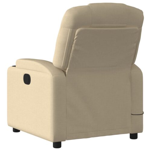 Fabric Massage Recliner Chair Lounge Sofa Movie TV Couch Armchair Massager Cream - Image 6