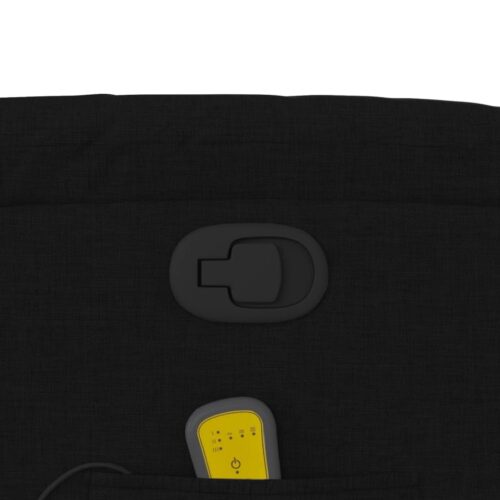 Massage Recliner Chair Black Fabric - Image 10