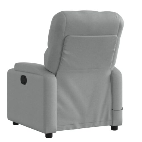 Massage Recliner Chair Lounge Sofa Armchair Massager  Light Grey Fabric - Image 4