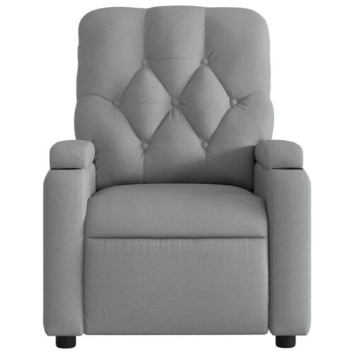 Massage Recliner Chair Lounge Sofa Armchair Massager  Light Grey Fabric - Image 7