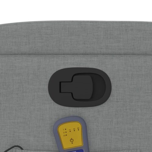 Massage Recliner Chair Light Grey Fabric - Image 10