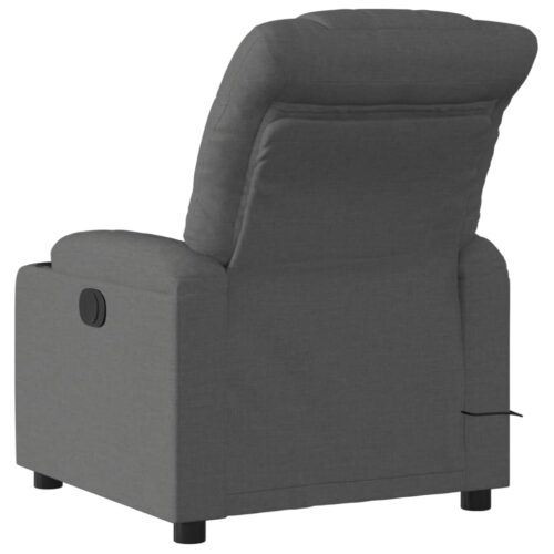 Massage Recliner Chair Dark Grey Fabric - Image 4