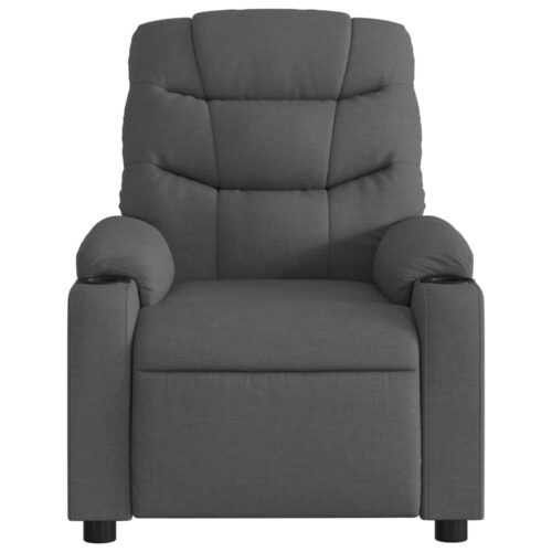 Massage Recliner Chair Dark Grey Fabric - Image 7