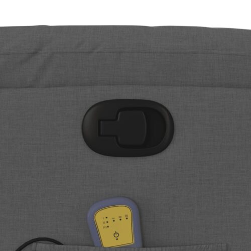 Massage Recliner Chair Dark Grey Fabric - Image 10