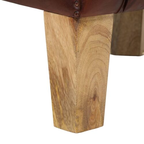 Tub Chair Brown Real Leather - Image 7