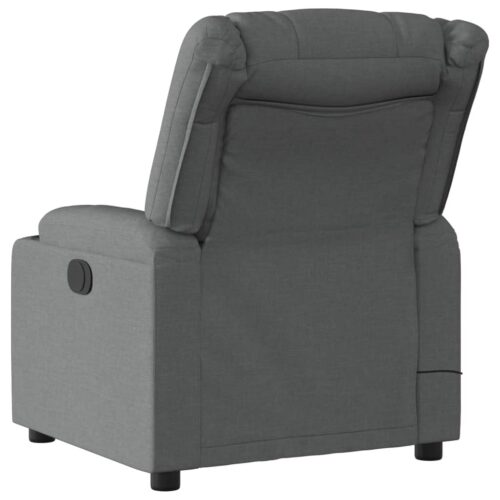 Electric Massage Recliner Chair Dark Grey Fabric - Image 4