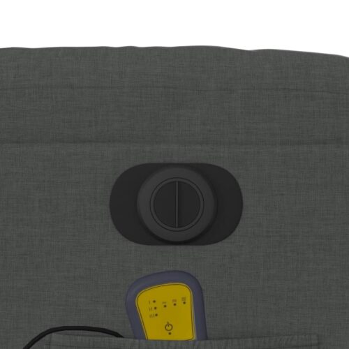 Electric Massage Recliner Chair Dark Grey Fabric - Image 11
