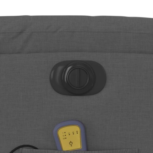 Electric Massage Recliner Chair Dark Grey Fabric - Image 11