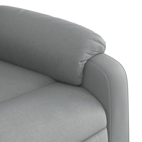 Electric Massage Recliner Chair Light Grey Fabric - Image 10