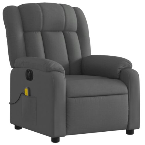 Electric Massage Recliner Chair Dark Grey Fabric - Image 3