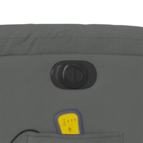 Electric Massage Recliner Chair Dark Grey Fabric - Image 11