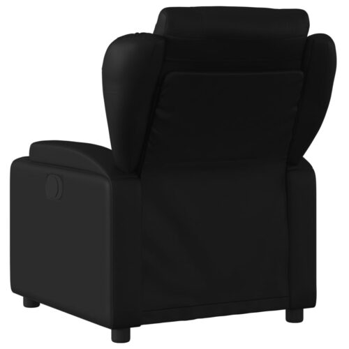 Electric Massage Recliner Chair Black Faux Leather - Image 4