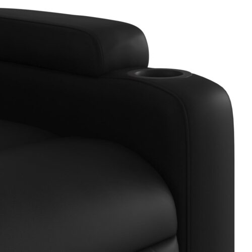 Electric Massage Recliner Chair Black Faux Leather - Image 10
