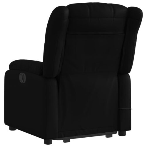 Electric Massage Recliner Chair Black Faux Leather - Image 4