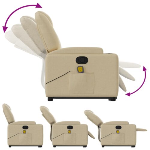 Lift Up Stand Massage Recliner Chair Fabric Lounge Sofa Armchair Couch Massager - Image 6