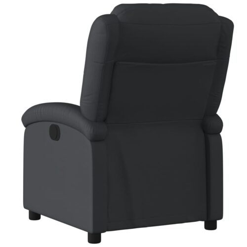 Recliner Chair Black Real Leather - Image 3