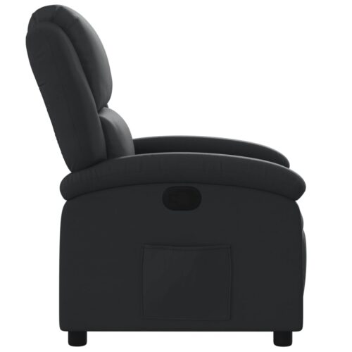 Recliner Chair Black Real Leather - Image 7