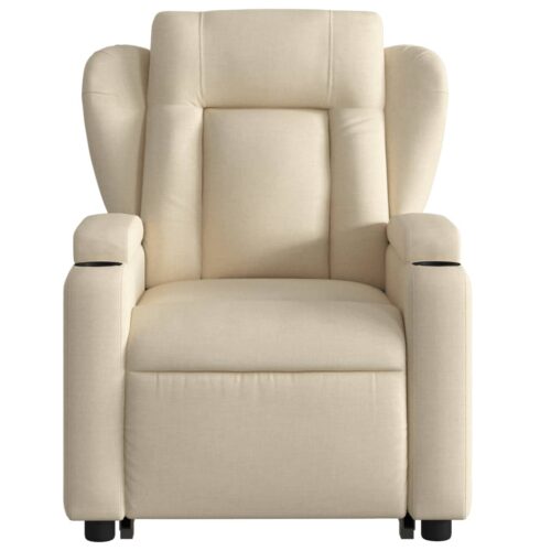 Stand up Massage Recliner Chair Cream Fabric - Image 8