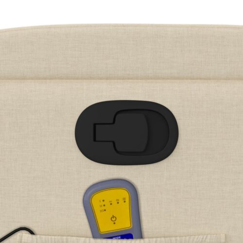 Stand up Massage Recliner Chair Cream Fabric - Image 11