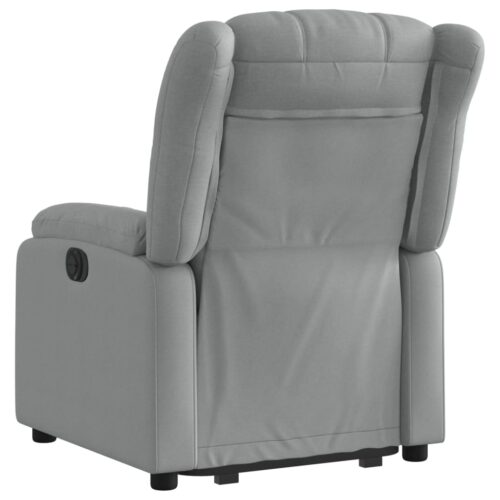 Stand up Massage Recliner Chair Light Grey Fabric - Image 4