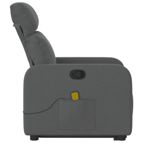Electric Stand up Massage Recliner Chair Dark Grey Fabric - Image 9