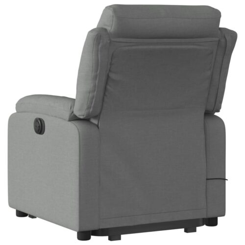 Electric Stand up Massage Recliner Chair Dark Grey Fabric - Image 4