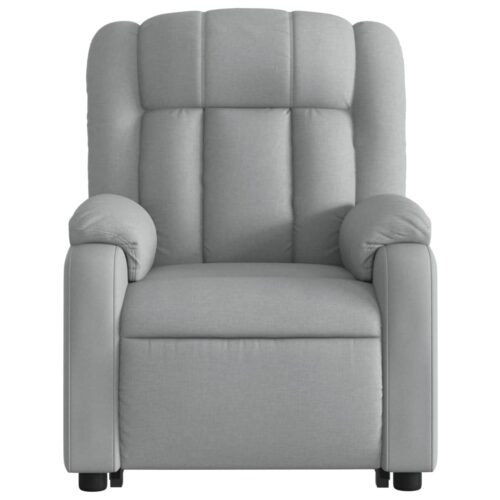 Electric Stand up Massage Recliner Chair Light Grey Fabric - Image 8