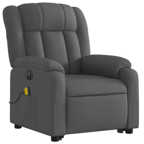 Electric Stand up Massage Recliner Chair Dark Grey Fabric - Image 3