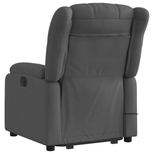 Electric Stand up Massage Recliner Chair Dark Grey Fabric - Image 4