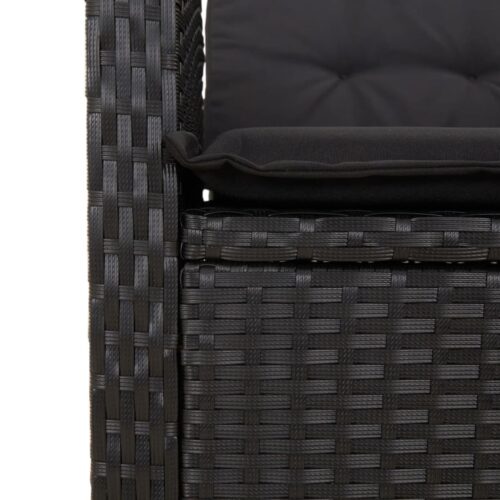 3-Piece Outdoor Dining Set Garden Patio Bistro Chairs Wicker Rattan Furniture - Image 5