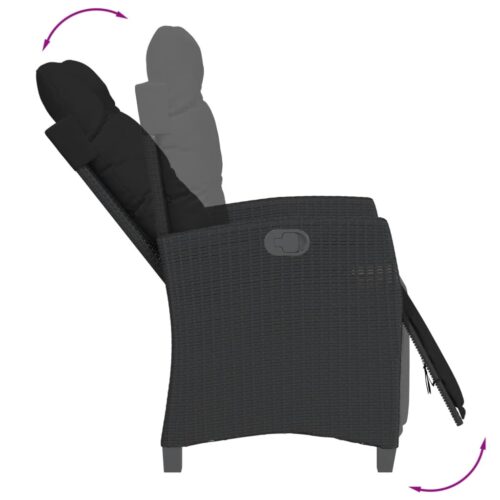 3-Piece Outdoor Dining Set Garden Patio Bistro Chairs Wicker Rattan Furniture - Image 3