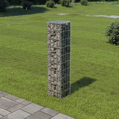 Gabion Wall with Covers Galvanised Steel 20x20x100cm - Image 6