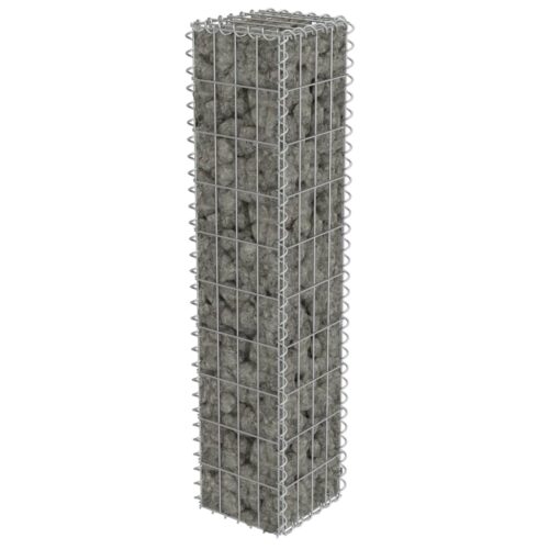 Gabion Wall with Covers Galvanised Steel 20x20x100cm - Image 3