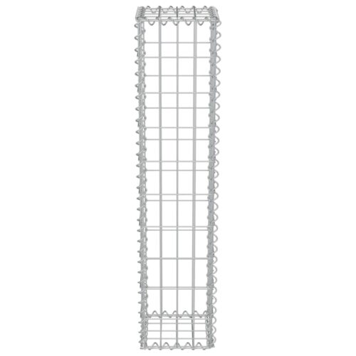 Gabion Wall with Covers Galvanised Steel 20x20x100cm - Image 4