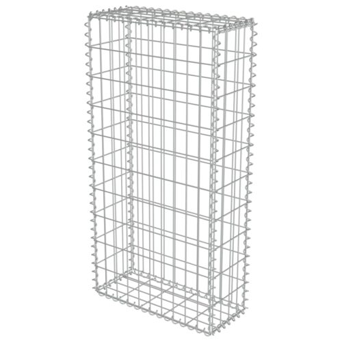 Gabion Wall with Covers Galvanised Steel 50x20x100cm