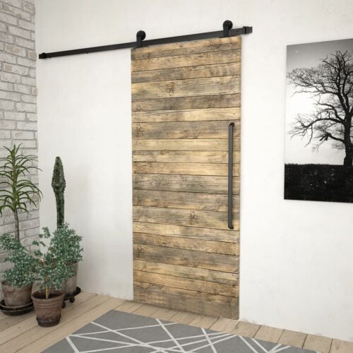 Sliding Door SKIEN Hardware Kit 200cm Steel Black - Image 3