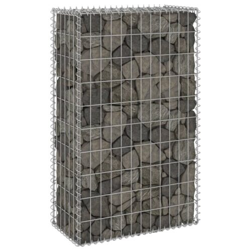 Gabion Wall with Covers Galvanised Steel 60x30x100cm Wire Fence Cage Fencing - Image 7