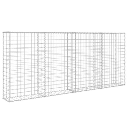 Gabion Wall with Covers Galvanised Steel 200x20x85cm