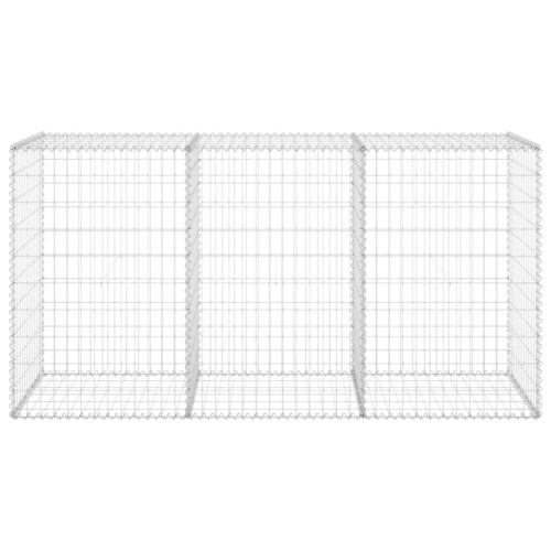 Gabion Wall with Covers Galvanised Steel 200x60x100cm - Image 4