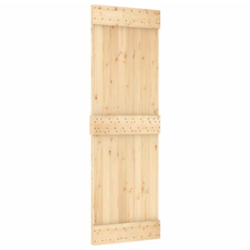 Sliding Door with Hardware Set 70x210cm Solid Wood Pine - Image 3